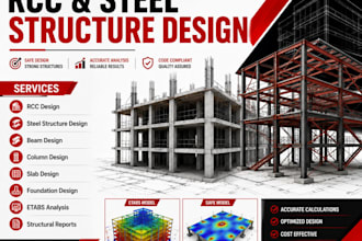 design rcc, reinforced concrete, and steel structures professionally