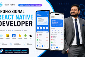 develop react native app for android and ios using firebase