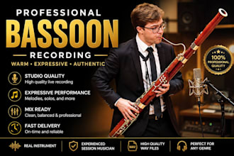 play professional bassoon or alto saxophone for your project