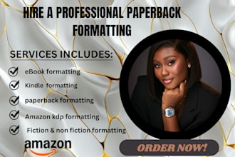 do professional paperback formatting and book formatting for authors UK