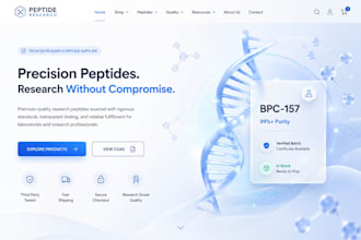 build peptide website peptide store research peptide woocommerce peptide website