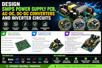 design smps power supply pcb, ac dc, dc dc converters and inverter circuits