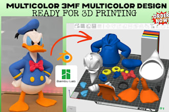 convert stl to multicolor 3mf, split and slice for bambu studio ams 3d printing