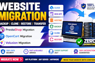 migration prestashop opencart volusion cloud web app hostin backup clone restore