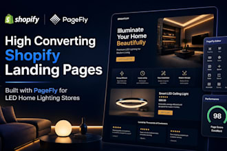shopify dropshipping ledlight ecommerce via pagefly home lighting stores product