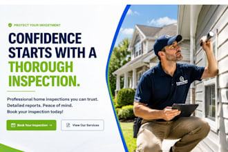 build wix home inspection website property inspector booking website