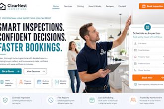 build wix home inspection website property inspector booking website