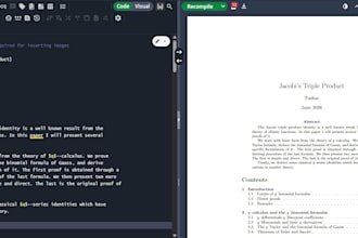 convert your word, PDF, or text documents into latex code