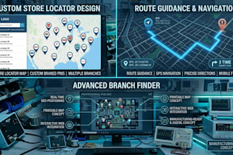 design professional store locator and branch finder maps for any location
