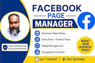 be your expert facebook business page manager for organic growth