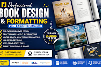 professional amazon KDP book formatting, custom book cover design