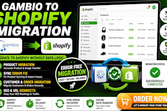 migrate gambio to shopify, fix product migration and syncing error issues