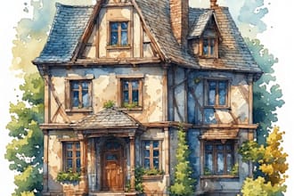 watercolor painting of your home, house, or building