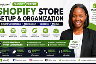 setup and organize shopify collection variant navigation menu and dropdown menu