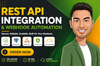build professional rest API integration and webhooks for third party apps