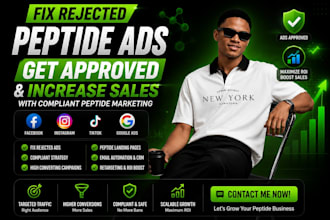 setup or fix peptide ads facebook peptide ads peptide marketing tiktok ads