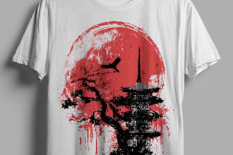 japanese t shirt illustration and t shirt design