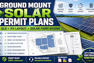 do ground solar permit plans, sld, pv layout, solar farm design