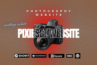 design wedding website squarespace, showit photography website, pixieset website