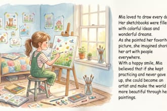 do children picture book illustration, children book, children book illustration