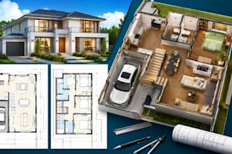 create city permit drawings, architectural floor plans and blueprints