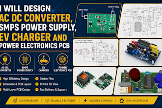 design ac dc converter smps power supply ev charger and power electronics pcb