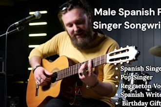 sing  male spanish singer, songwriter, pop, rock, edm metal blues folk