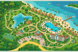 design interactive rv park, campground and resort svg maps