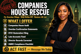 fix companies house issues and restore struck off UK ltd