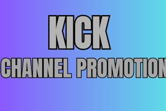 promote your kick stream, grow your audience and engagement