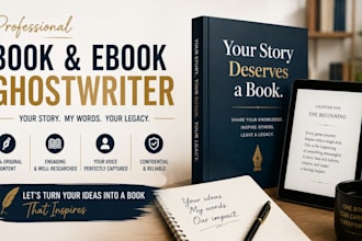 ghostwrite self help ebook fiction and non fiction ebook writer movie script