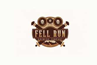 design ultra marathon themed brewery logo