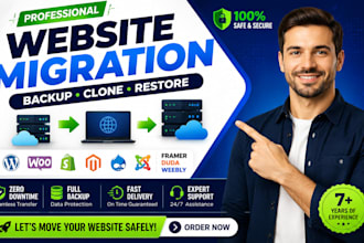 migration framer duda weebly cloud web app hosting server  backup clone restore
