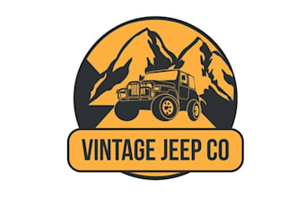 design awesome vintage jeep company logo