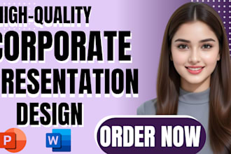 design a corporate business powerpoint presentation or pitch deck presentation
