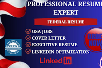 write a professional federal resume