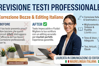 be your editor for correzione bozze e revisione testi