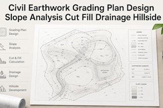 design civil earthwork grading plan and slope analysis for texas USA homes