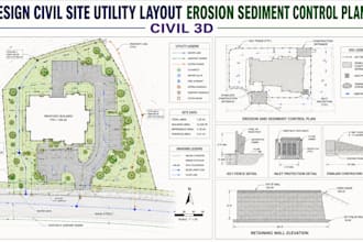 design civil site utility layout erosion sediment control plans civil 3d