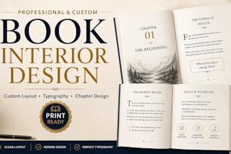 design professional book interior layout for paperback and amazon KDP