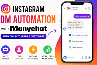 set up instagram dm automation with manychat for lead generation
