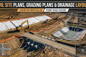 create civil site plans, grading plans and drainage layouts