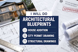 provide architectural blueprints and structural drawings for permit