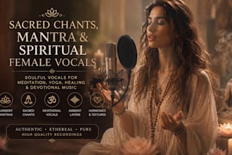 record calm angelic ethereal female vocals for ambient and soundtrack music