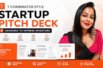 design a y combinator style startup picth deck