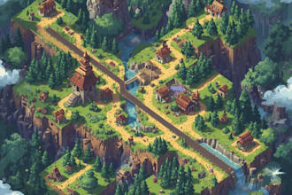 create pixel art environments, tilesets, rpg tilemaps, backgrounds, game assets