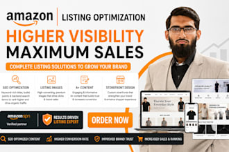 do amazon SEO listing optimization, images, ebc, and storefront