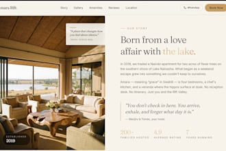 build a premium website for hotels villas cafes and restaurants