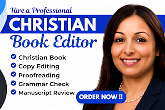 correct edit christian book  english text  self help copy edit proofread memoir