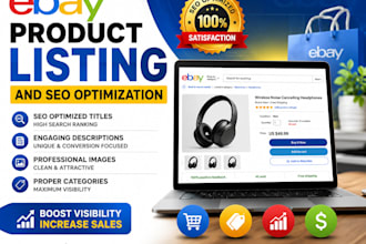 create ebay product listings and optimize SEO